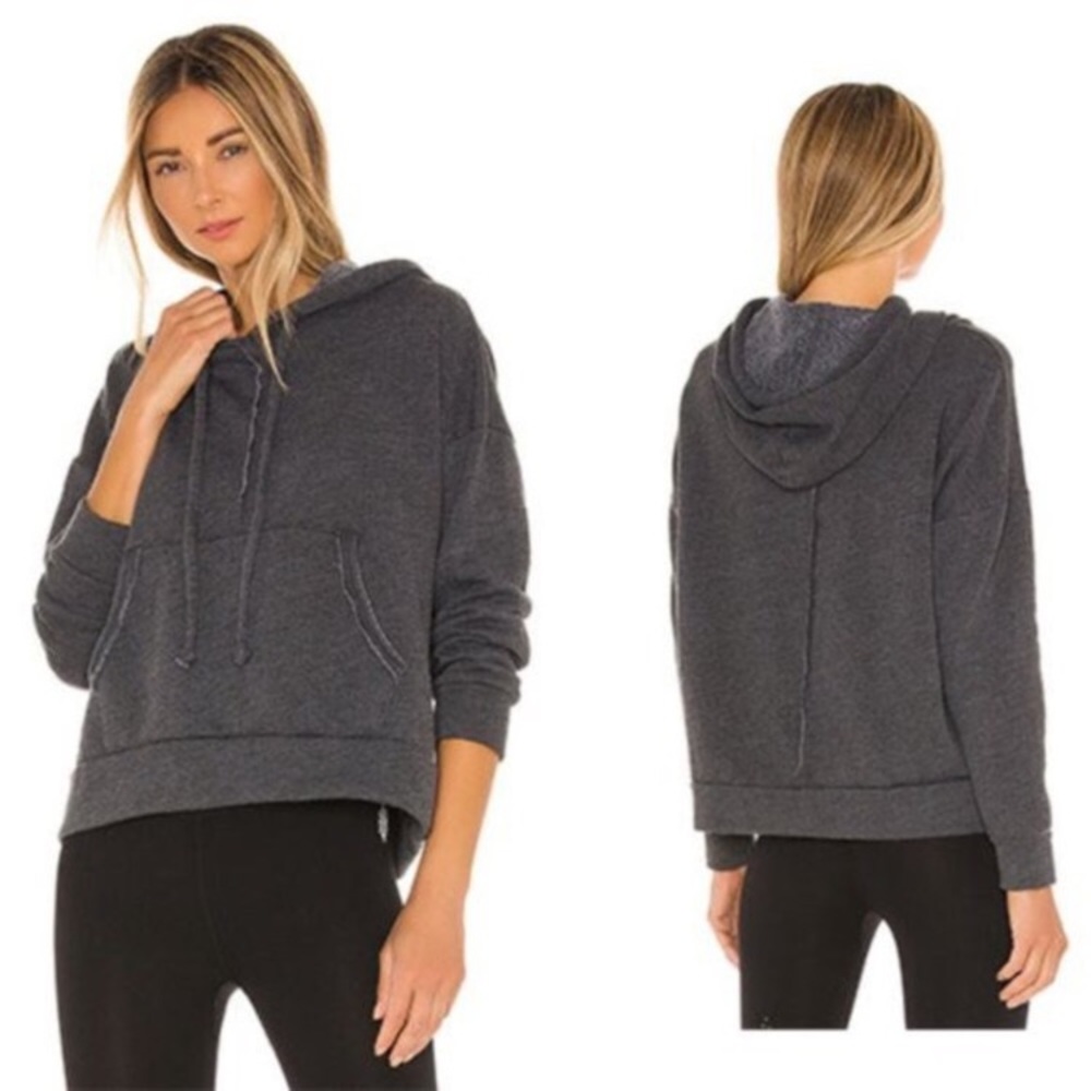 Free People Movement Work It Out Hoodie In Black Size Small